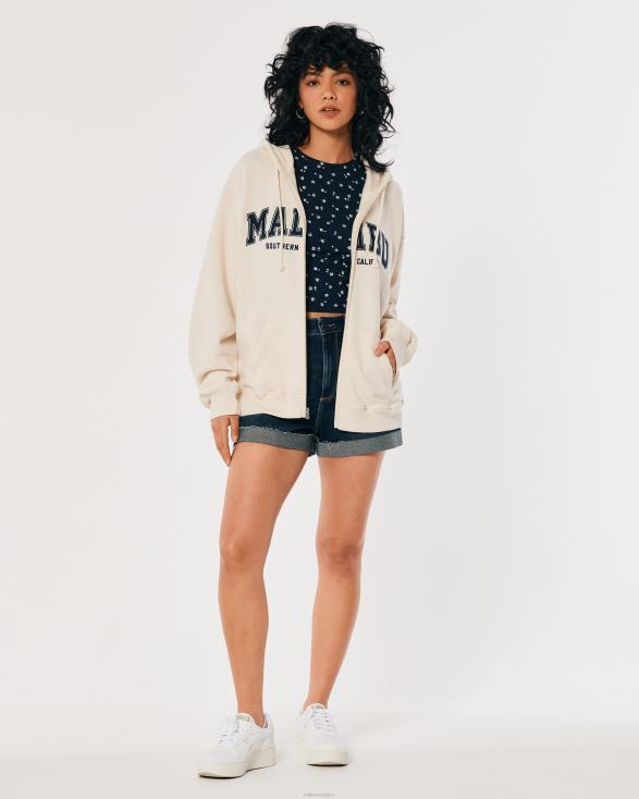 oversized Malibu California grafische hoodie met rits room vrouwen Hollister toppen 06JX154