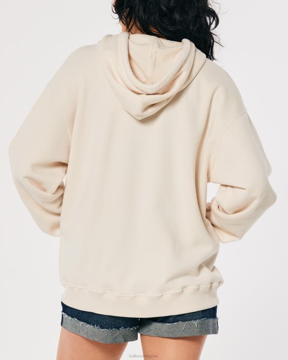 oversized Malibu California grafische hoodie met rits room vrouwen Hollister toppen 06JX154
