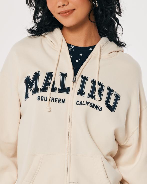 oversized Malibu California grafische hoodie met rits room vrouwen Hollister toppen 06JX154