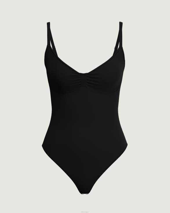 bodysuit met shapewear van gilly hicks zwart vrouwen Hollister toppen 06JX96