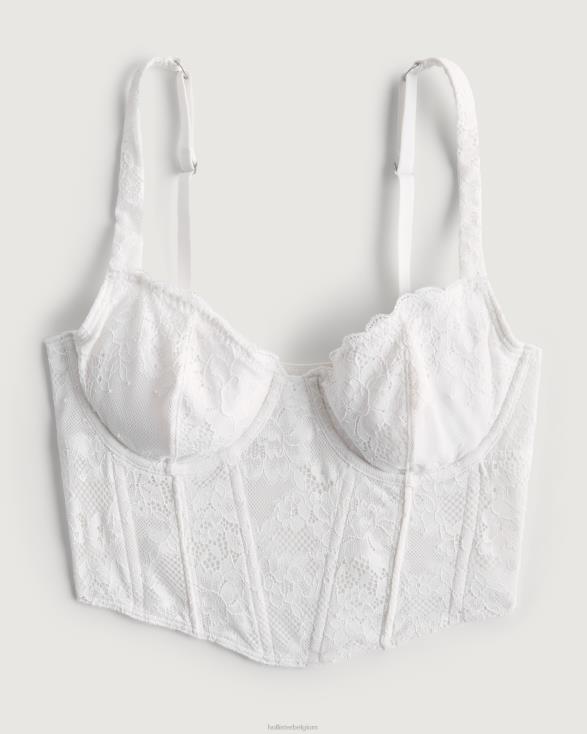 gilly hicks kanten bustier witte veter vrouwen Hollister toppen 06JX149