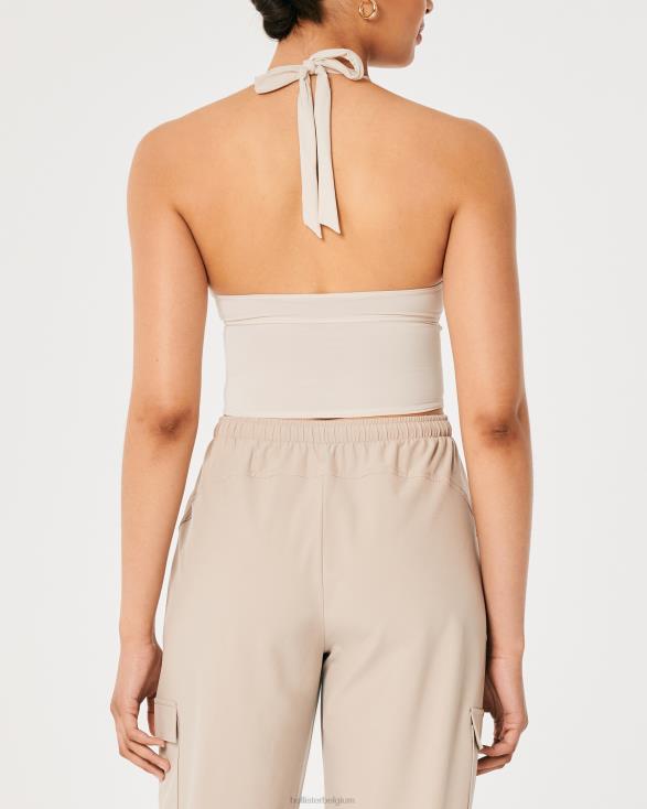 gilly hicks micro-modale halter bustier gebroken wit vrouwen Hollister toppen 06JX432