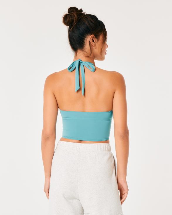 gilly hicks micro-modale halter bustier turkoois vrouwen Hollister toppen 06JX436