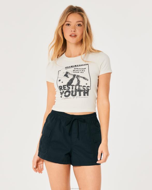 concert grafisch baby-T-shirt room vrouwen Hollister toppen 06JX144