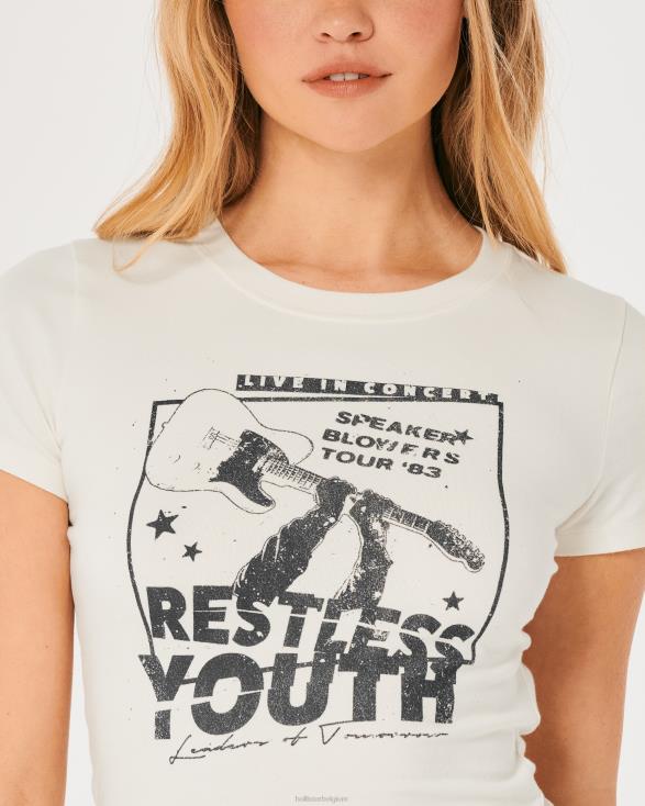 concert grafisch baby-T-shirt room vrouwen Hollister toppen 06JX144