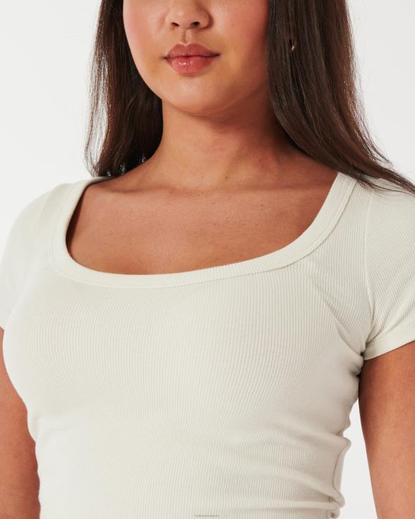 geribbeld scoop baby T-shirt room vrouwen Hollister toppen 06JX228