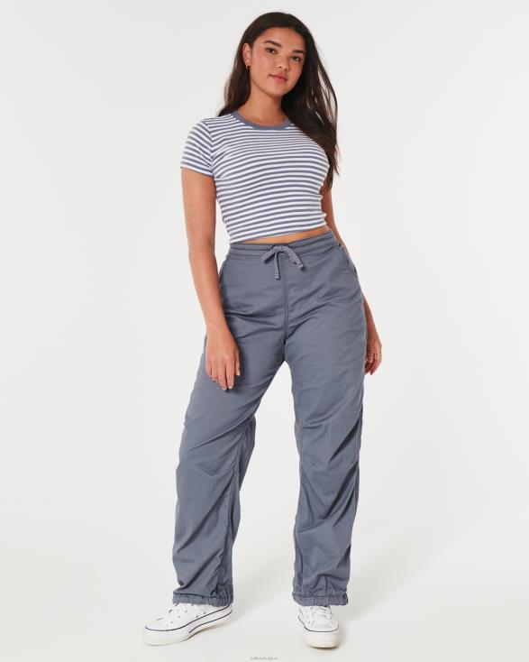 katoenen crew baby-T-shirt witte streep vrouwen Hollister toppen 06JX160