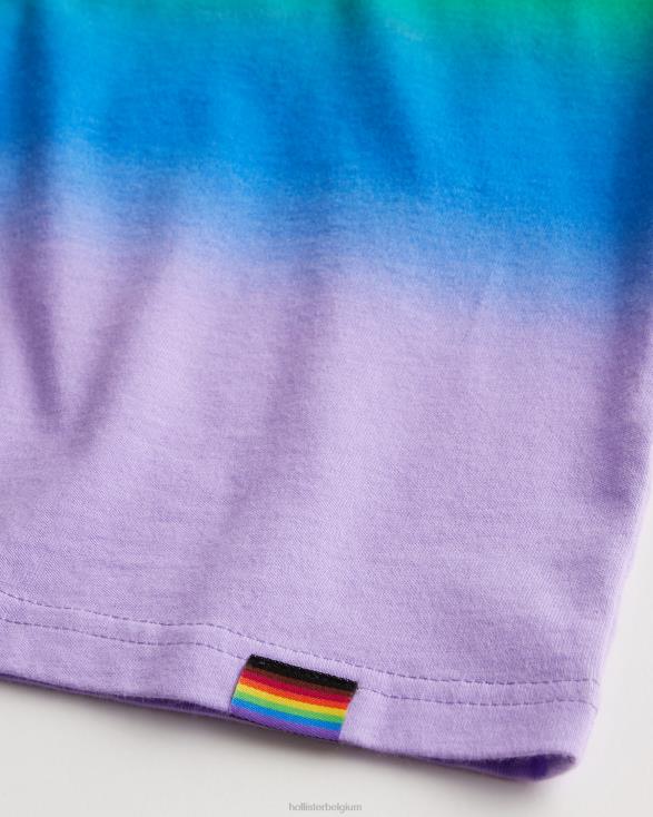 pride relaxed ombre T-shirt met ronde hals multi vrouwen Hollister toppen 06JX176