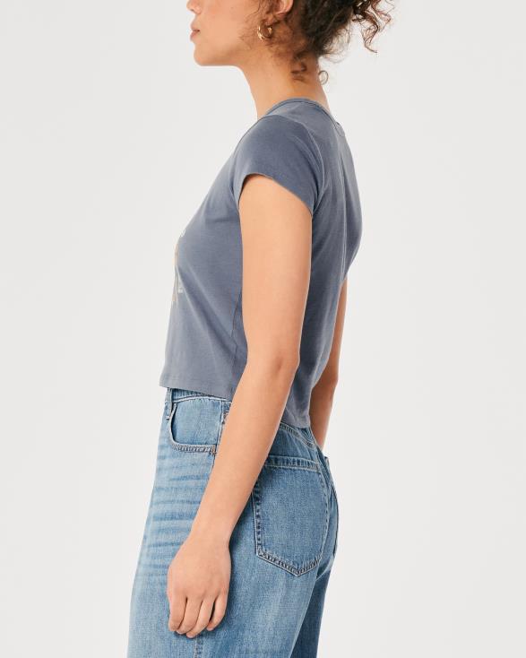 relaxed give a little love grafisch baby-T-shirt marine vrouwen Hollister toppen 06JX318