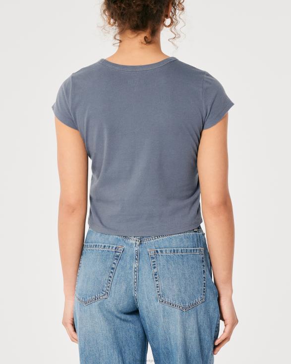 relaxed give a little love grafisch baby-T-shirt marine vrouwen Hollister toppen 06JX318