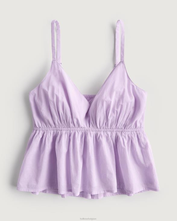 babydoll tank lichtpaars vrouwen Hollister toppen 06JX405