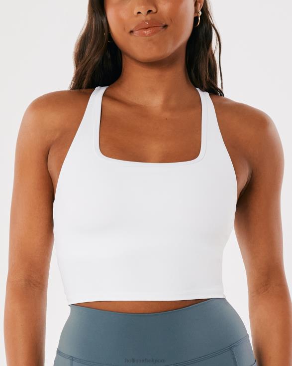 gilly hicks actieve energie tank met vierkante hals wit vrouwen Hollister toppen 06JX151