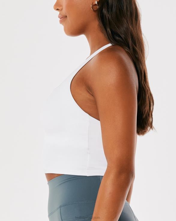 gilly hicks actieve energie tank met vierkante hals wit vrouwen Hollister toppen 06JX151