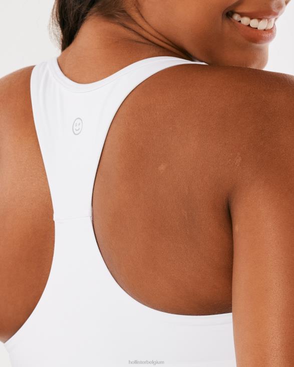 gilly hicks actieve energie tank met vierkante hals wit vrouwen Hollister toppen 06JX151