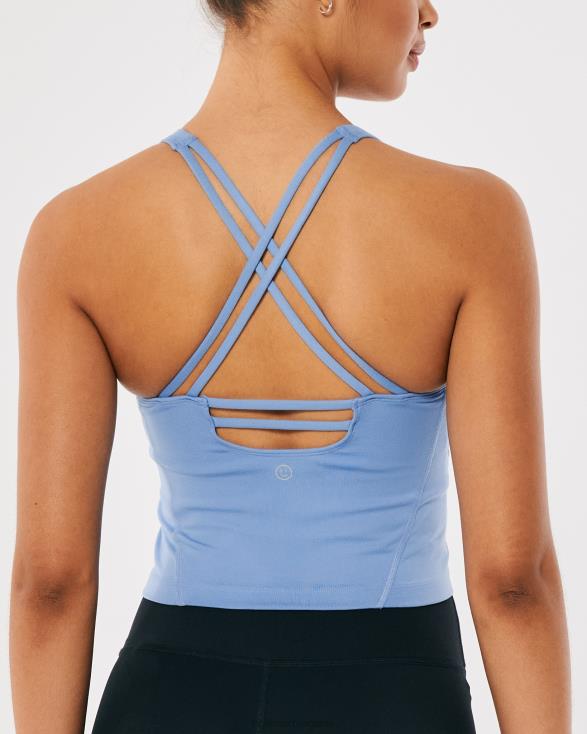 gilly hicks actieve oplaadbare duiktank met bandjes blauw vrouwen Hollister toppen 06JX179