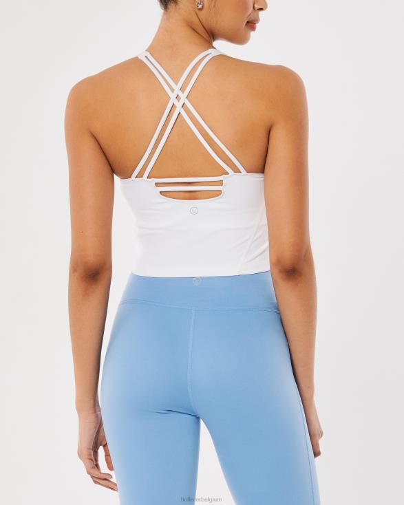 gilly hicks actieve oplaadbare duiktank met bandjes wit vrouwen Hollister toppen 06JX152