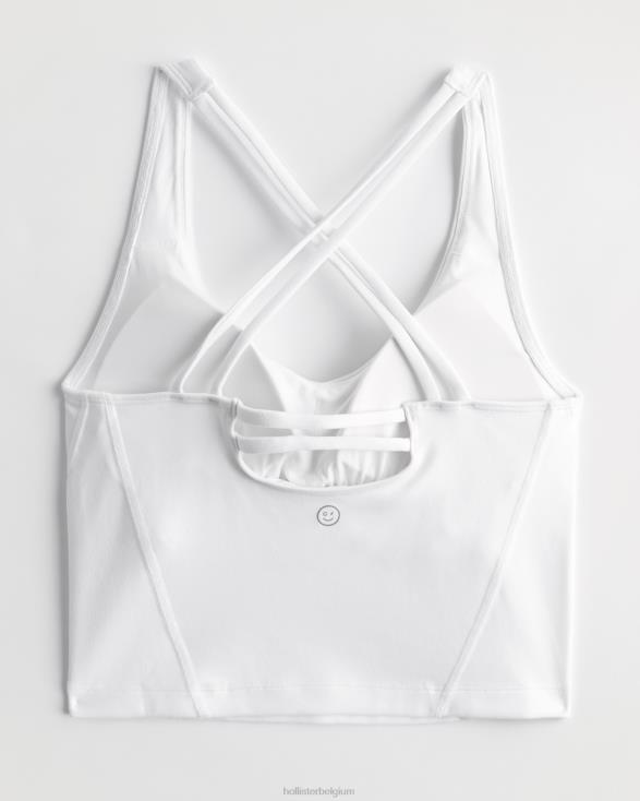 gilly hicks actieve oplaadbare duiktank met bandjes wit vrouwen Hollister toppen 06JX152