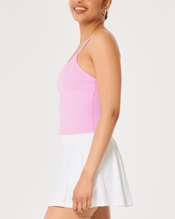 gilly hicks actieve oplaadbare tank met bandjes op de rug met langere lengte lichtroze vrouwen Hollister toppen 06JX362