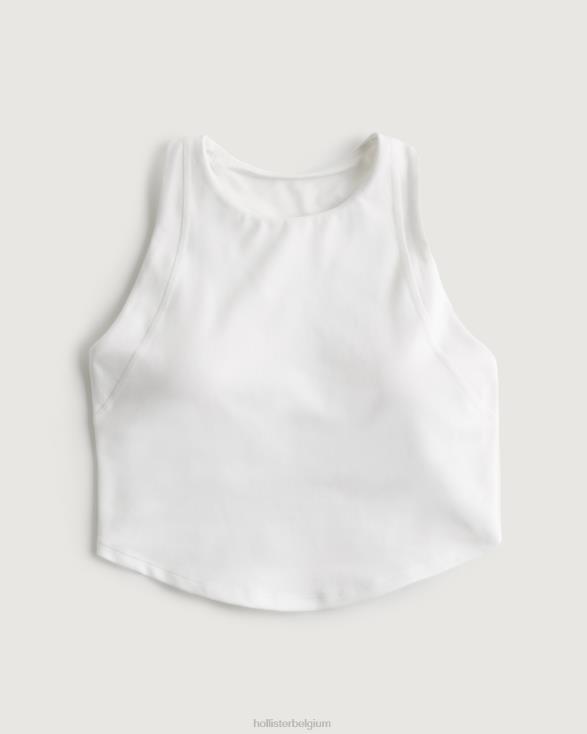 gilly hicks actieve oplaadtank met hoge hals wit vrouwen Hollister toppen 06JX408