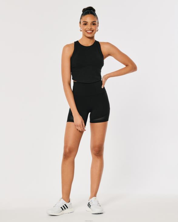 gilly hicks actieve oplaadtank met hoge hals zwart vrouwen Hollister toppen 06JX410