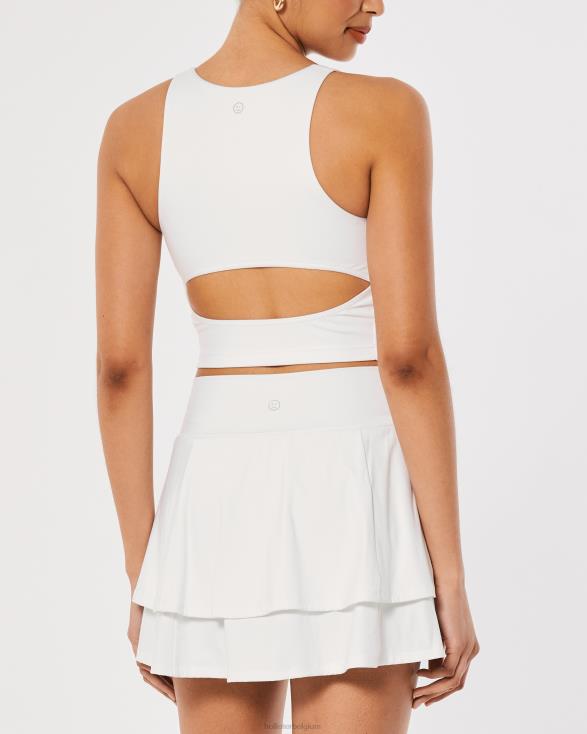 gilly hicks actieve oplaadtank met open achterkant wit vrouwen Hollister toppen 06JX398