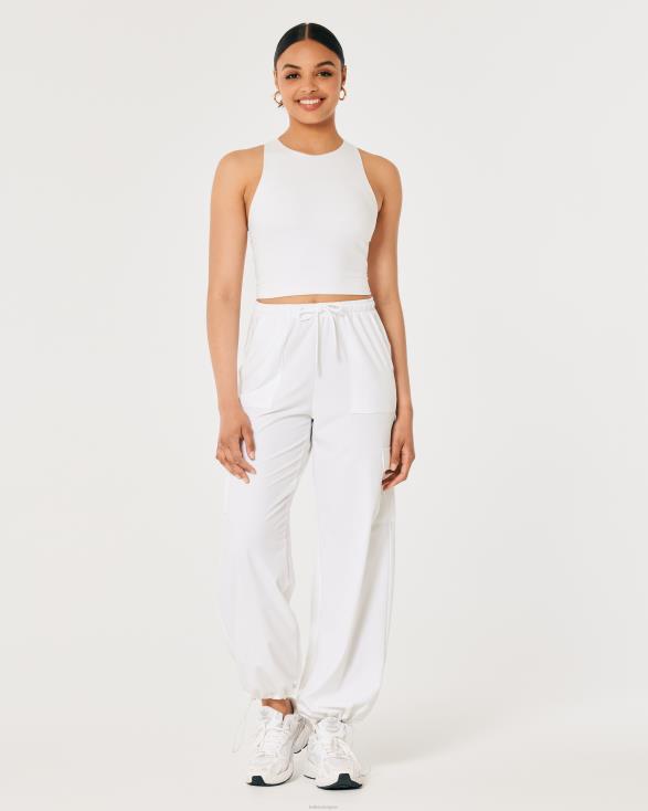 gilly hicks actieve tanktop met bandjes en hoge hals wit vrouwen Hollister toppen 06JX202