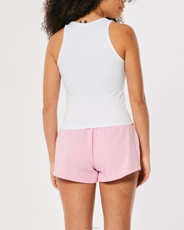 gilly hicks active essentials tanktop van geribbeld katoen wit vrouwen Hollister toppen 06JX287