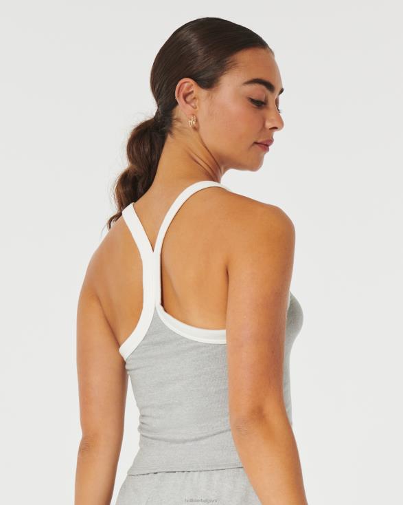 gilly hicks cosy tank licht grijs gemêleerd vrouwen Hollister toppen 06JX454