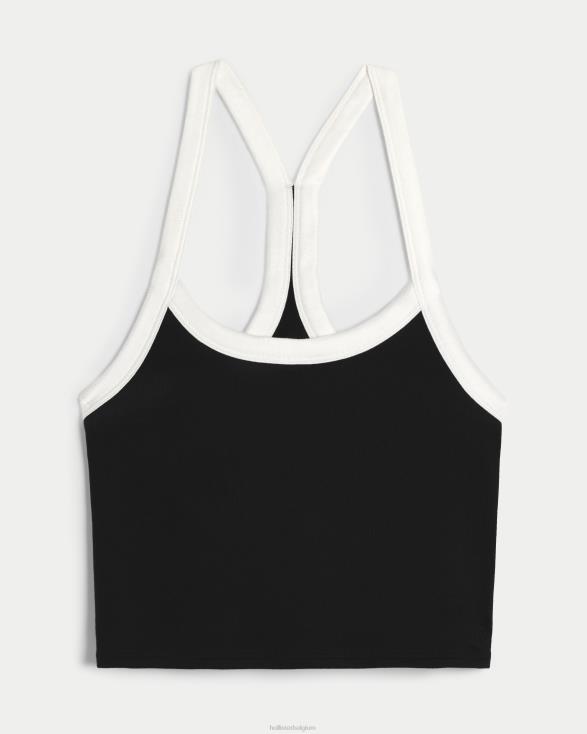 gilly hicks cosy tank zwart vrouwen Hollister toppen 06JX429