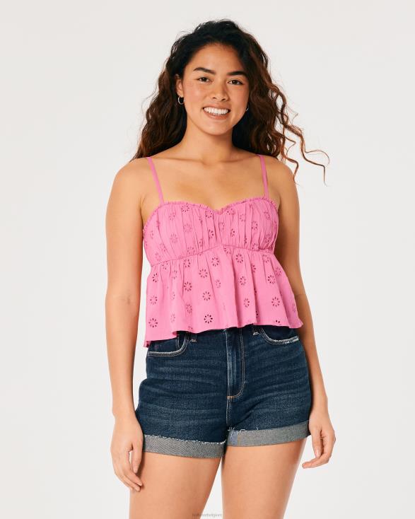 oogje babydoll top roze vrouwen Hollister toppen 06JX262