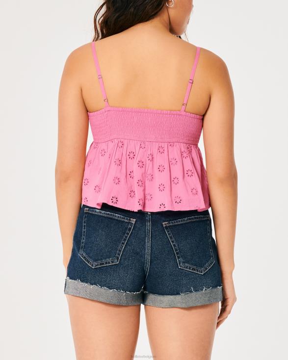 oogje babydoll top roze vrouwen Hollister toppen 06JX262