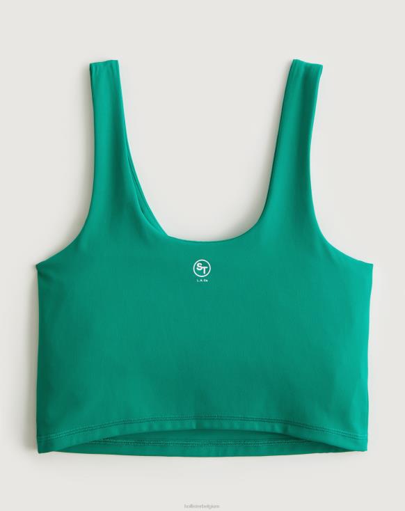 sociale toeristische primeur crop tank groente vrouwen Hollister toppen 06JX383