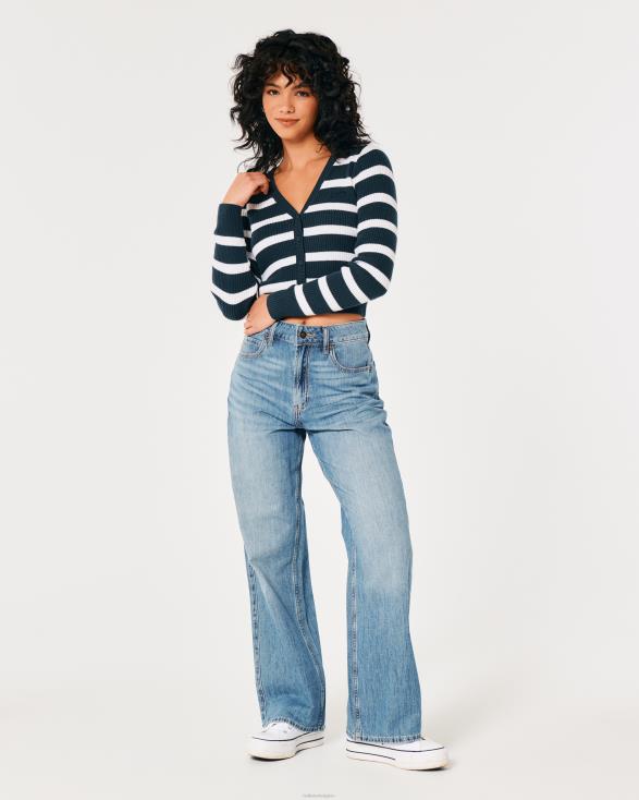gestreept iconisch vest marineblauwe streep vrouwen Hollister toppen 06JX377